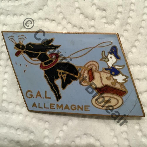 NH GAL GROUPE AERIEN DE LIAISON ALLEMAGNE  CHOBILLON SM Bol pastille Dos lisse No21 Src.kirschfou Collect JM 